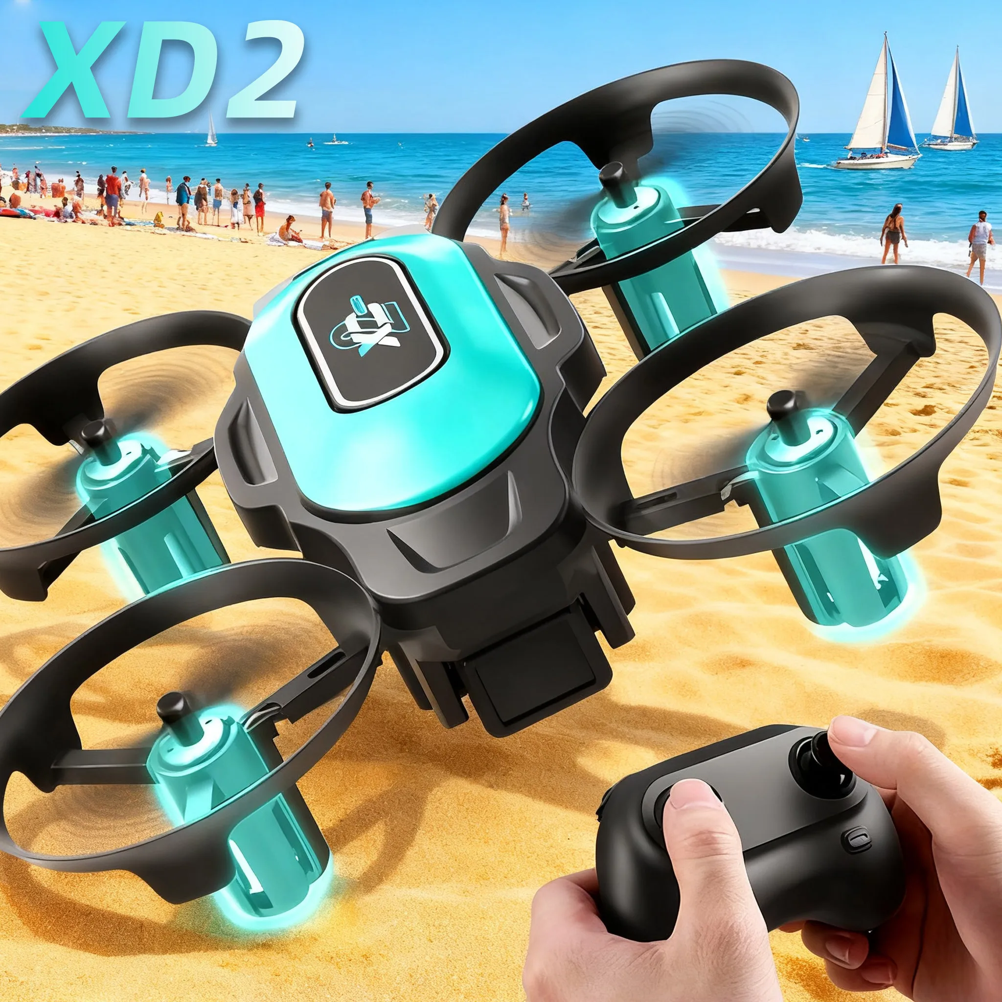 Drone Camera 4K - XD2 Mini Drone, 360 ° Stuntflips,