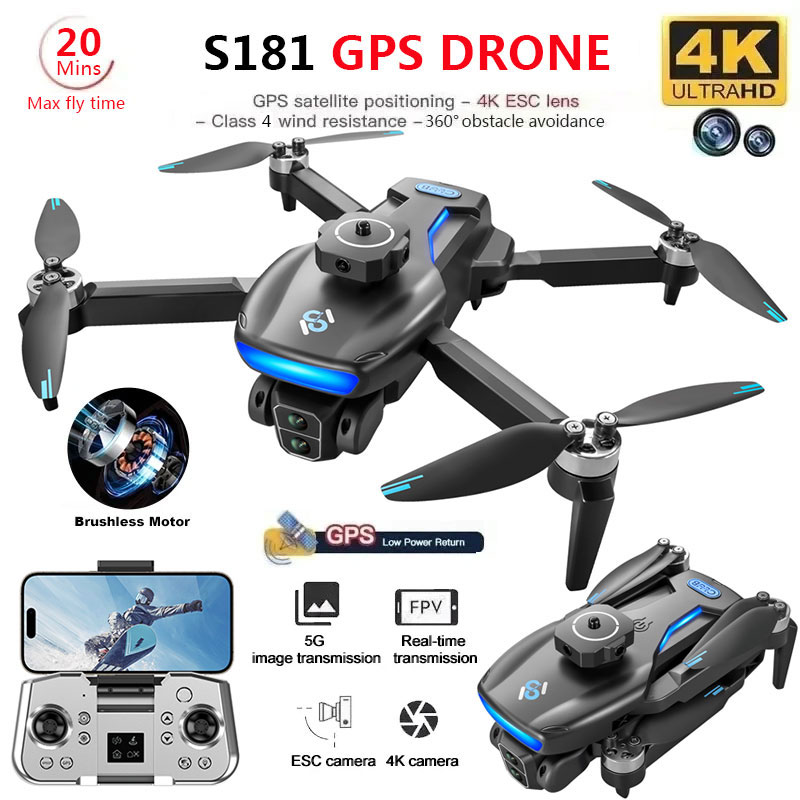 Drone Camera Wide Angle - S181 Gps Drone 4K Professionele Hd