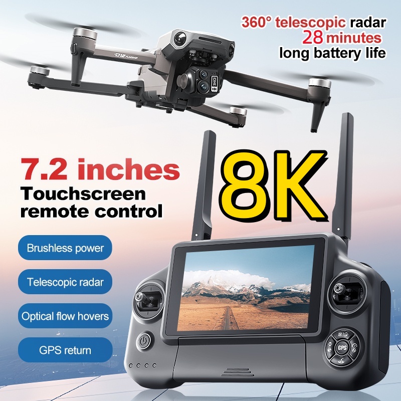 8K 3-assige Gimbal Brushless 7 - Drone Camera Lens recensie en prijs