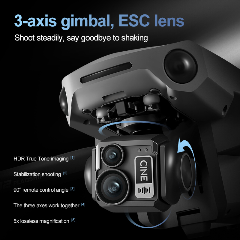 8K 3-assige Gimbal Brushless 7 - Drone Camera Lens recensie en prijs