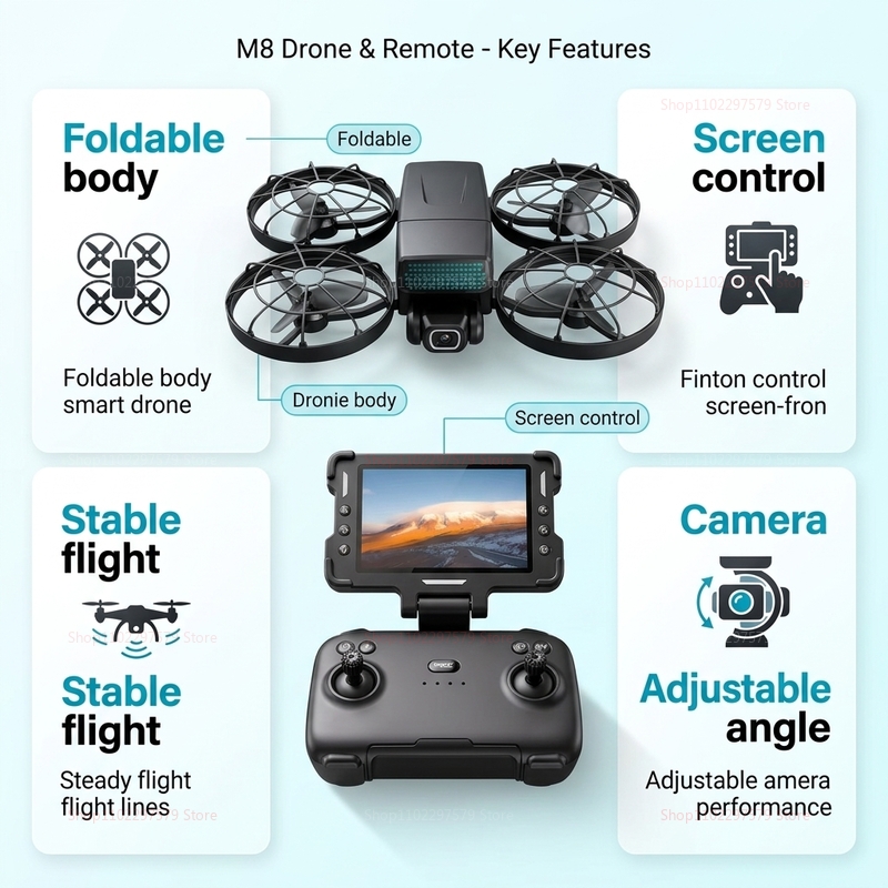 Nieuwe Drones M8 GPS 8K Profes - Drone Camera Professional recensie en prijs